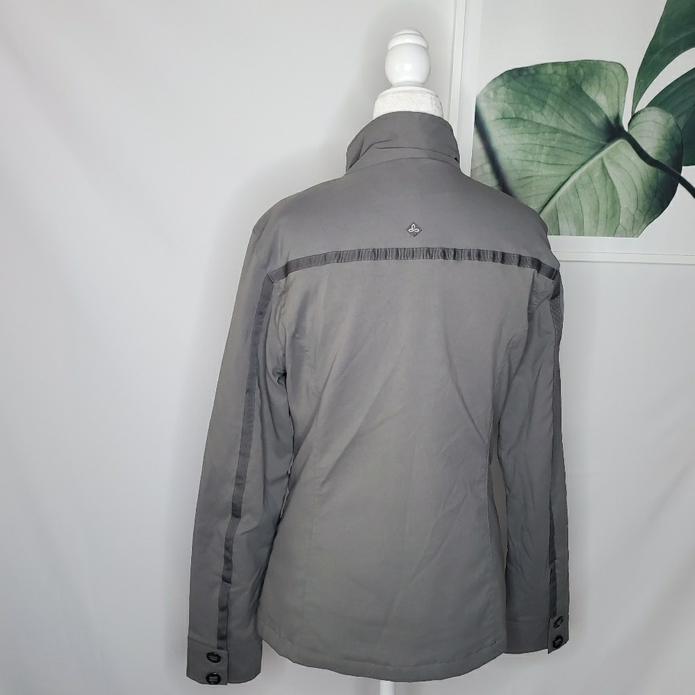 Prana Gray Heavy Jacket Utility Button Front - image 3
